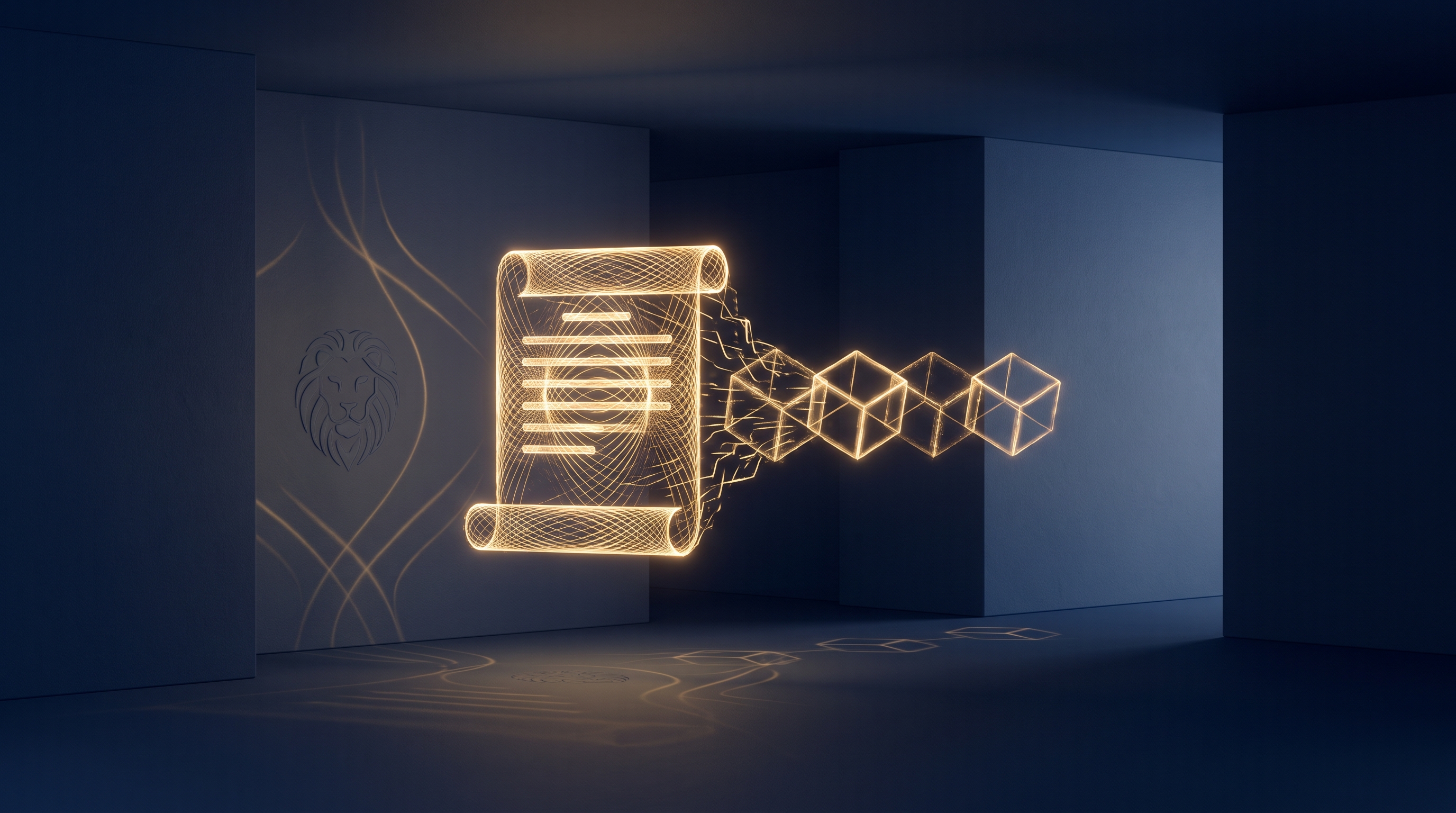 A digital trust deed becoming a chain of blockchain blocks